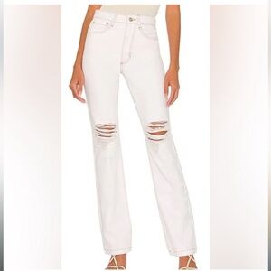 NWT WeWoreWhat Icon Jean
Stretch Twill Denim Classic Zic
White Jeans Size 26